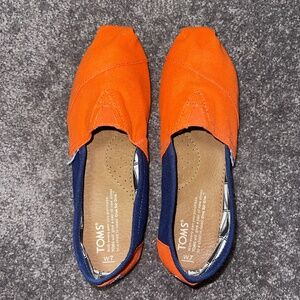 Blue Orange Color Block Toms Slip On Shoes